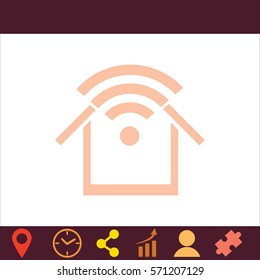 Wi fi  icon. Vector design.