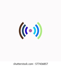 Wi fi  icon Vector design. Colored illustration.