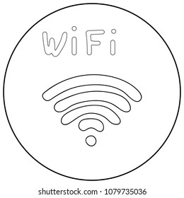 Wi Fi icon vector illustration on white background