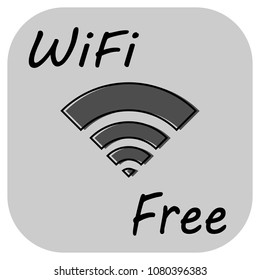 Wi Fi icon vector illustration on gray background