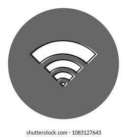 Wi Fi icon vector illustration on gray background