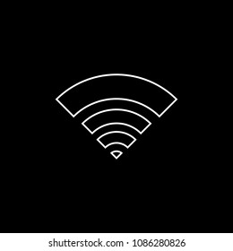Wi Fi icon vector illustration on black background