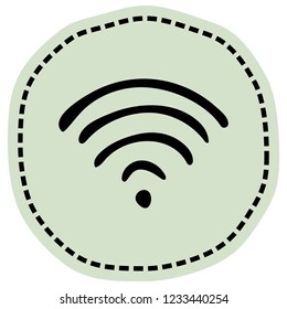 Wi Fi icon vector illustration on blue background. Eps10
