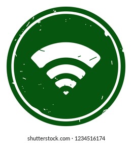 Wi Fi icon vector illustration on green background. Eps10