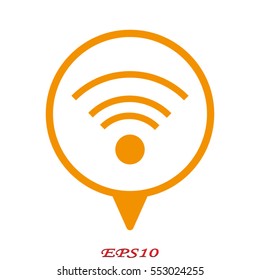 Wi fi, icon, vector illustration eps10