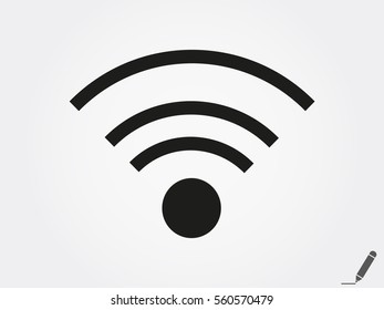 Wi fi, icon, vector illustration eps10