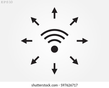 Wi fi, icon, vector illustration eps10