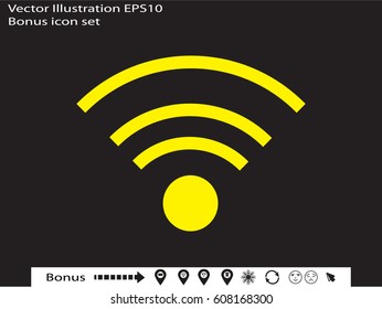 Wi fi, icon, vector illustration eps10