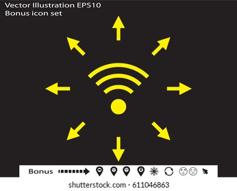 Wi fi, icon, vector illustration eps10