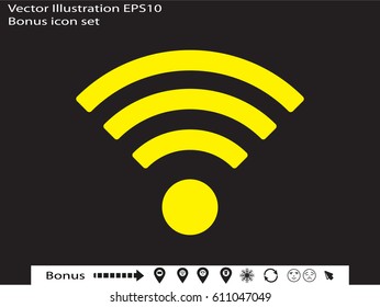 Wi fi, icon, vector illustration eps10