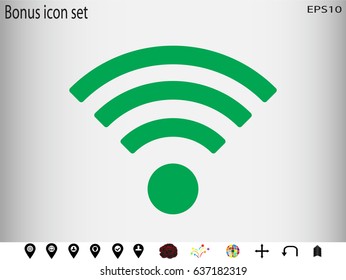Wi fi, icon, vector illustration eps10