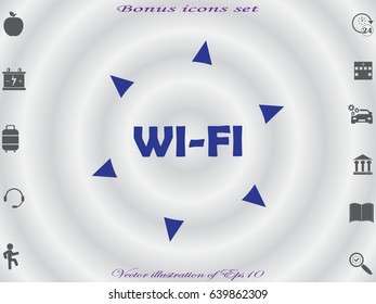 Wi fi, icon, vector illustration eps10