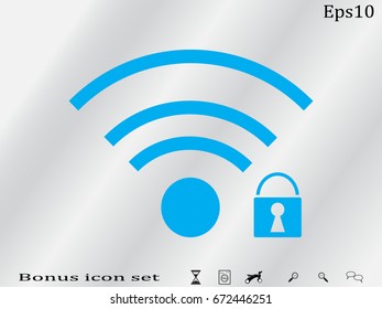Wi fi, icon, vector illustration eps10