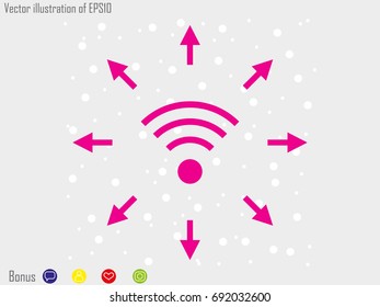 Wi fi, icon, vector illustration eps10
