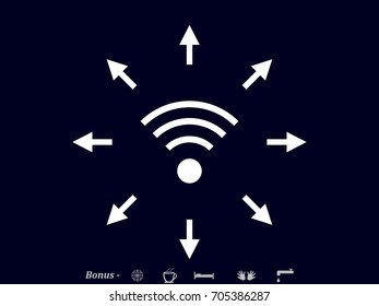 Wi fi, icon, vector illustration eps10
