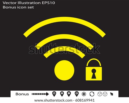 Wi fi, icon, vector illustration eps10
