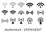 Wi Fi icon vector set. wireless illustration sign collection. set for apps signal symbol.