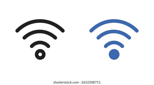  ícone Wi Fi conjunto de vetores. coleção de sinais de ilustração sem fio. símbolo de sinal , ilustração de vetor .