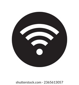 Wi Fi icon vector. Wireless internet logo design. Wifi vector icon illustration in circle isolated on white background