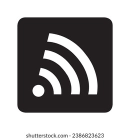 Wi Fi icon vector. Wireless internet logo design. Wifi vector icon illustration in square isolated on white background	