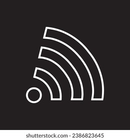 Wi Fi icon vector. Wireless internet logo design. Wifi vector icon illustration isolated on black background