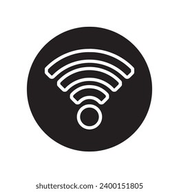 Wi Fi icon vector. Wireless internet logo design. Wifi vector icon illustration in circle isolated on white background