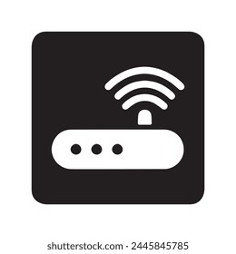 Wi Fi icon vector. Wireless internet logo design. Wifi vector icon illustration in square isolated on white background