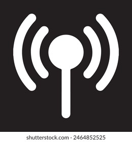 Wi Fi icon vector. Wireless internet logo design. Wifi vector icon illustration isolated on black background