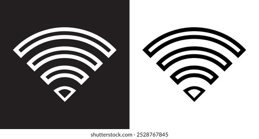 Wi-Fi-Symbolvektor. Drahtloses Symbol im trendigen flachen Stil. Wifi, Vektorgrafik einzeln auf schwarz-weißem Hintergrund