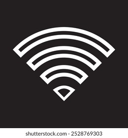 Wi-Fi-Symbolvektor. WLAN Logo Design. Wifi, Vektorsymbol-Illustration einzeln auf schwarzem Hintergrund