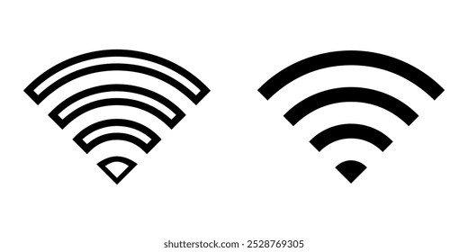 Wi-Fi-Symbolvektor. WLAN Logo Design. Wifi, Vektorgrafik einzeln auf weißem Hintergrund