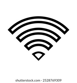 Wi-Fi-Symbolvektor. WLAN Logo Design. Wifi, Vektorgrafik einzeln auf weißem Hintergrund