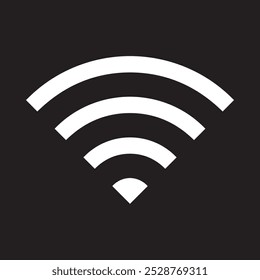 Wi-Fi-Symbolvektor. WLAN Logo Design. Wifi, Vektorsymbol-Illustration einzeln auf schwarzem Hintergrund