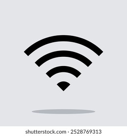 Wi-Fi-Symbolvektor. WLAN Logo Design. Wifi, Vektorgrafik einzeln auf grauem Hintergrund