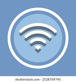 Wi-Fi-Symbol-Vektor. Drahtloser Icon-Vektor im trendigen flachen Stil. Wifi-Symbol, Wifi-Symbol, Illustration einzeln auf blauem Hintergrund