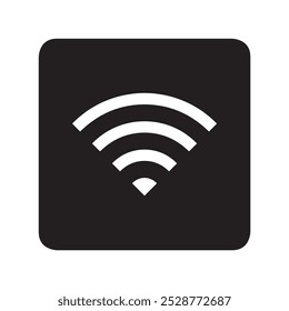 Wi-Fi-Symbolvektor. WLAN Logo Design. Wifi, Vektorsymbol-Abbildung auf quadratischem Hintergrund, einzeln auf weißem Hintergrund