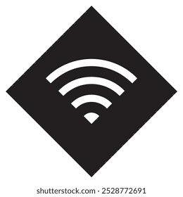 Wi-Fi-Symbolvektor. WLAN Logo Design. Wifi, Vektorsymbol-Abbildung in Rhombus, einzeln auf weißem Hintergrund