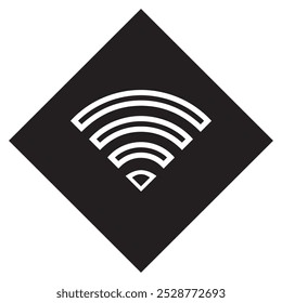 Wi-Fi-Symbolvektor. WLAN Logo Design. Wifi, Vektorsymbol-Abbildung in Rhombus, einzeln auf weißem Hintergrund