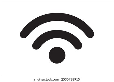 Wi-Fi-Symbol, drahtlose Kommunikation Symbol Silhouette Vektorgrafik