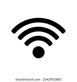 Ícone Wi-Fi. ícone Wi fi símbolo plano de elemento de sinal de internet sem fio, ícone Wi fi preto vetor sobre fundo branco.