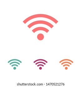 Wi Fi Icon, wireless Icon. Wi fi signal sign modern web icon. Wi Fi network icon.