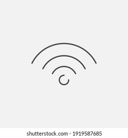 wi fi internet wireless router thin line pictogram vector icon