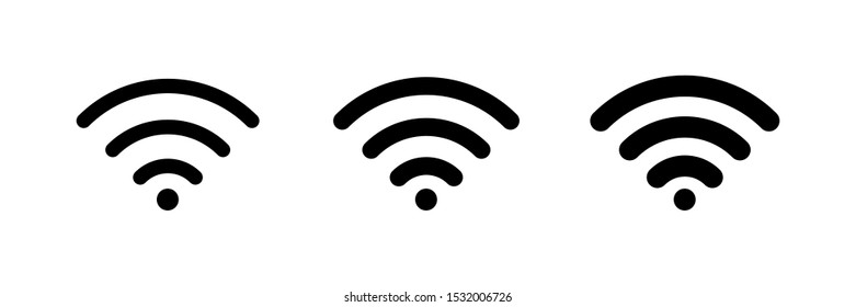 WI FI isolated vector icons. Icon for concept design. Wave icon. Wi-fi vector icon sign. Network signal. Wifi icon wireless internet connection signal. Cloud technology illustration. EPS 10