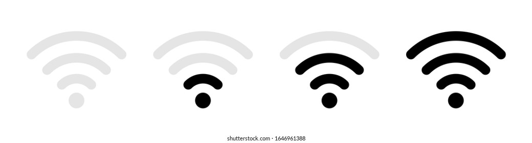 WI FI isolated vector icons. Icon for concept design. Wave icon. Wi-fi vector icon sign. Network signal. Wifi icon wireless internet connection signal. Cloud technology illustration. EPS 10