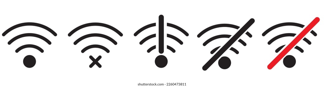 Iconos vectoriales aislados de WI FI. Icono para el diseño de concepto. Icono de onda. Signo de icono del vector Wi-fi. Señal de red. Icono Wifi señal de conexión a Internet inalámbrica. Ilustración de tecnología de nube.
