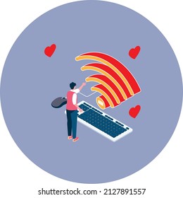 Wi fi Isolated Vector Illustration which can be easily Download