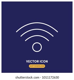 Wi - Fi Line Vector Icon Illustration