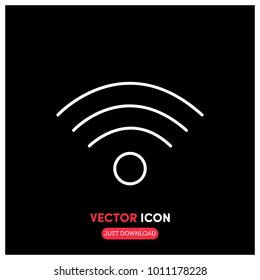 Wi - Fi Line Vector Icon Illustration