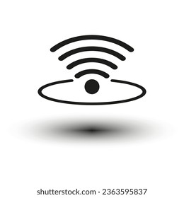 Icono de ubicación Wi-Fi. Ilustración vectorial. EPS 10.