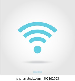 Wi fi logo blue on a white background